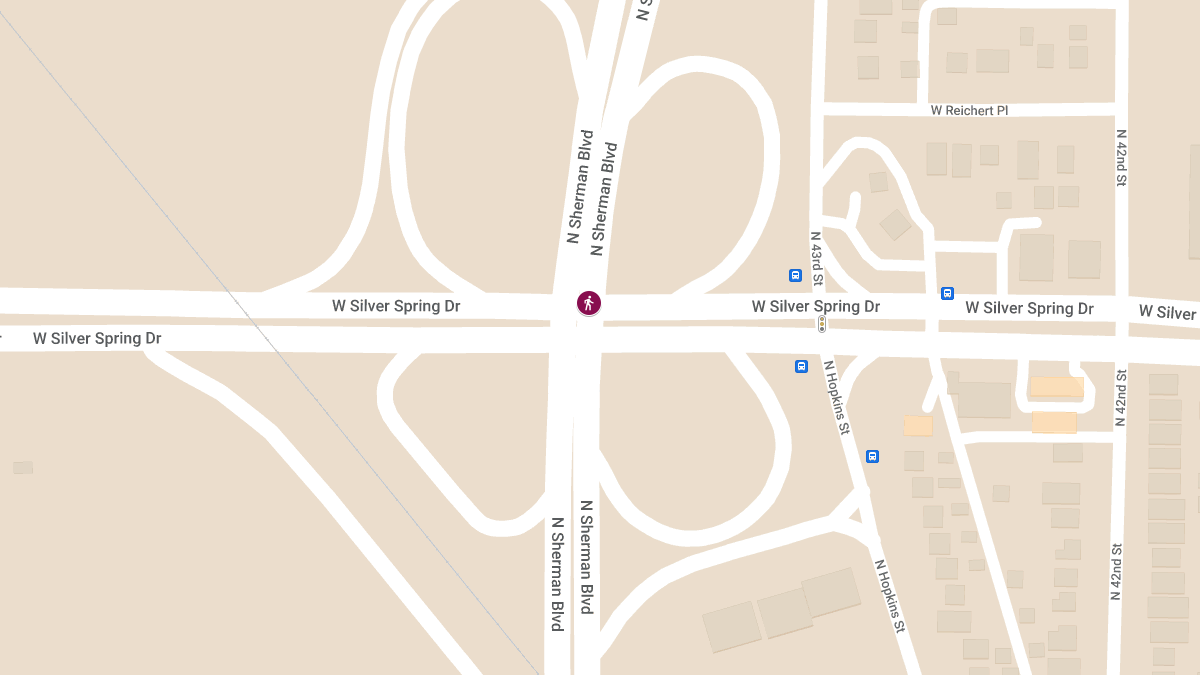 Pedestrian Injured in Accident at Sherman Blvd & Silver Spring Dr