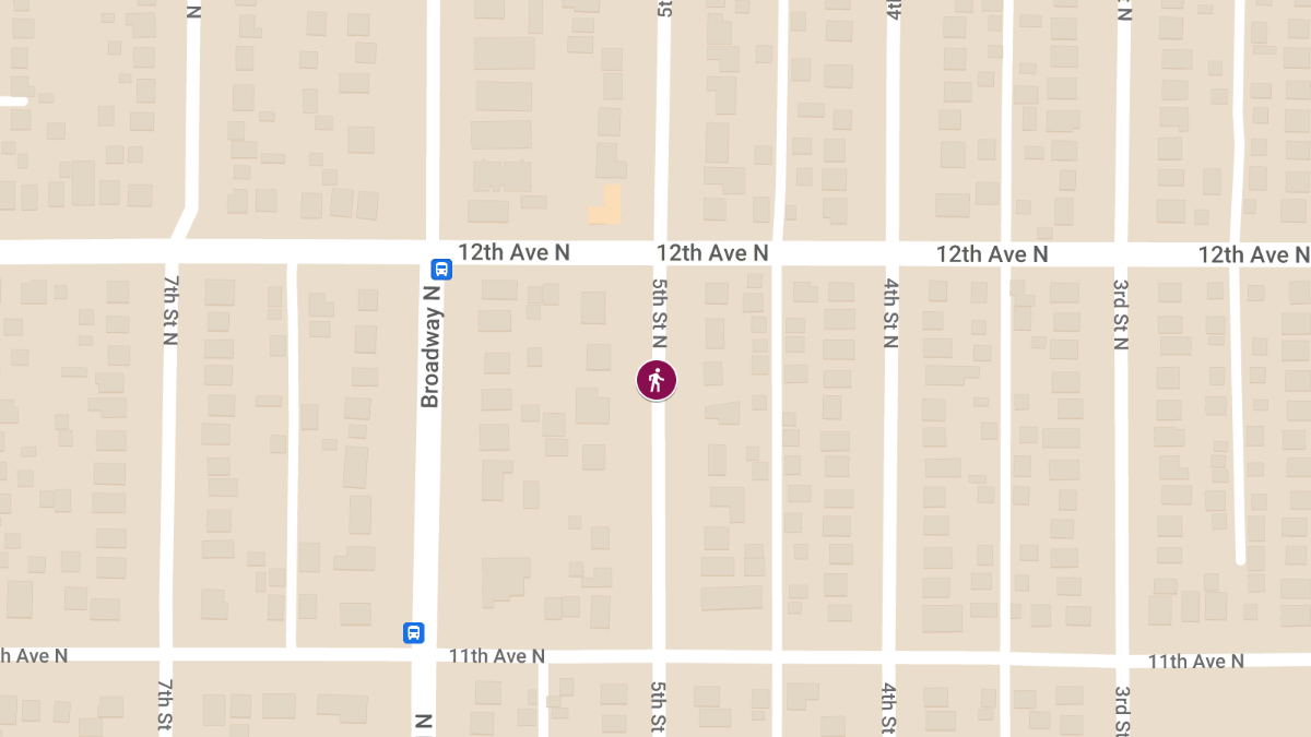 Pedestrian Injured in Accident on 5th St N
