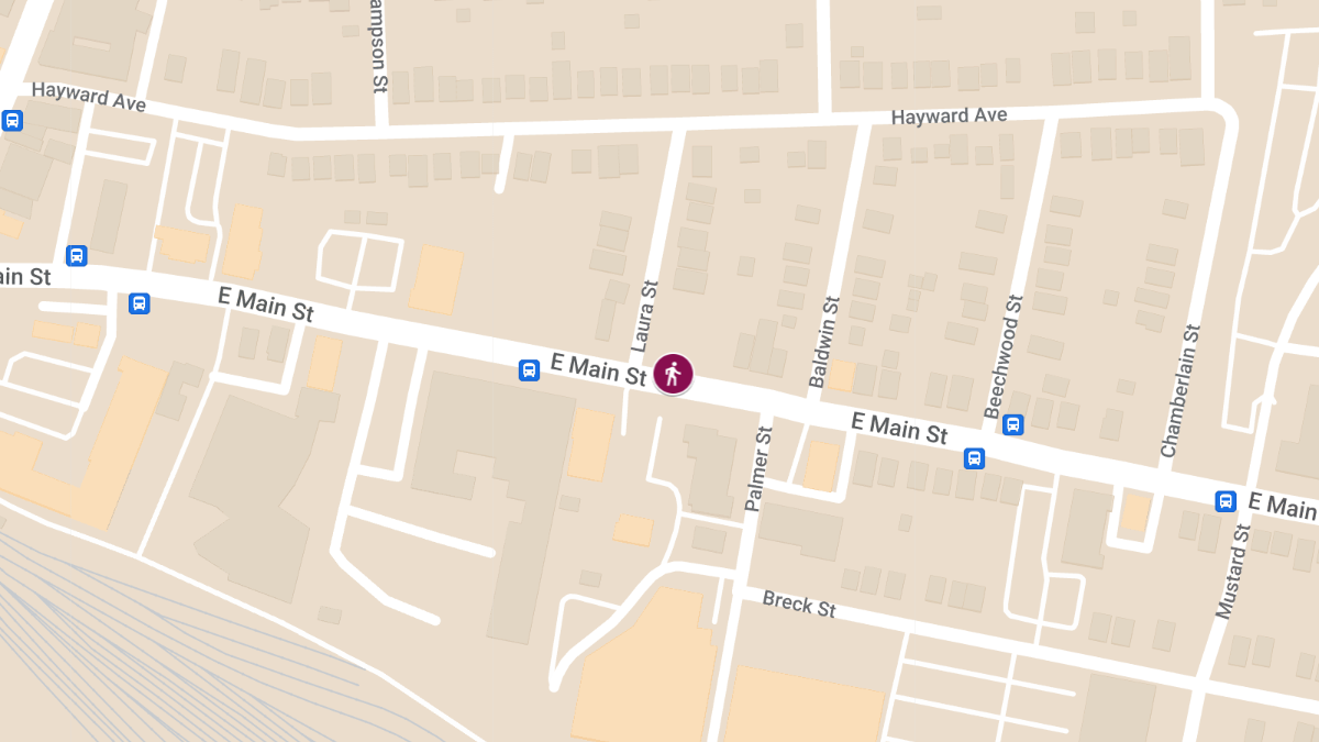 Pedestrian Injured in Bus Accident on East Main St