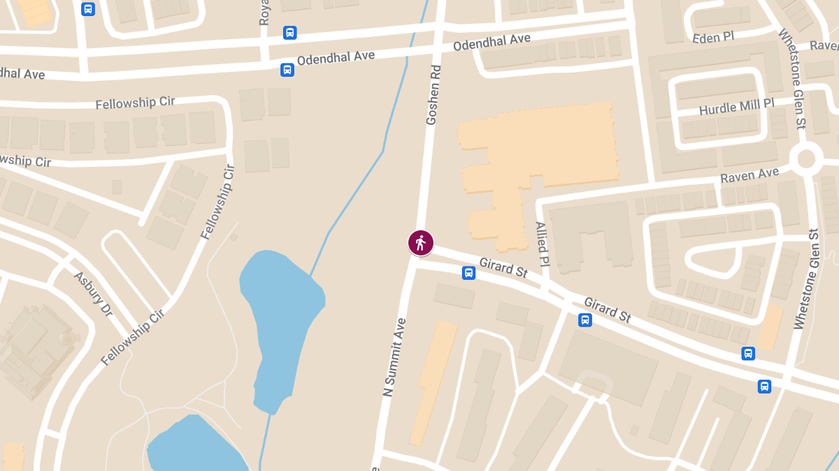 Pedestrian Injured in Collision at Goshen Rd & Girard St