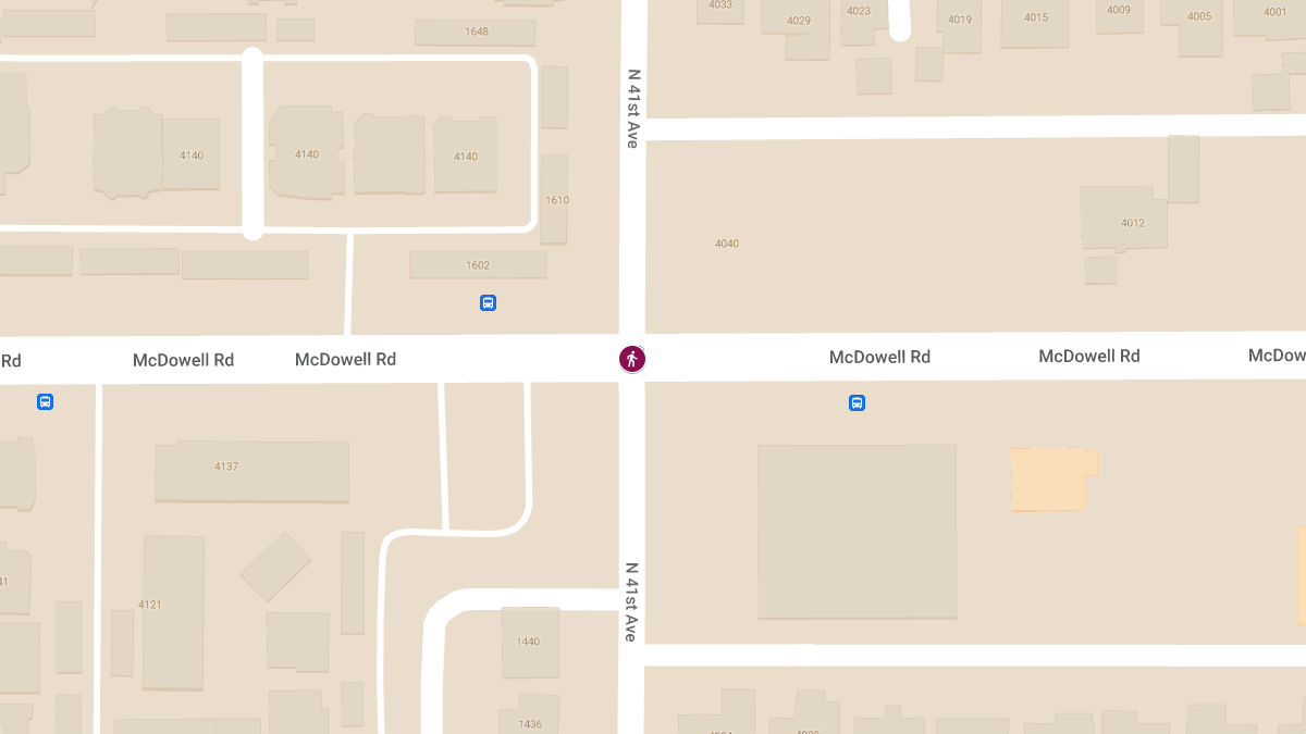 Pedestrian Injured in Collision at N 41st Ave & W McDowell Rd