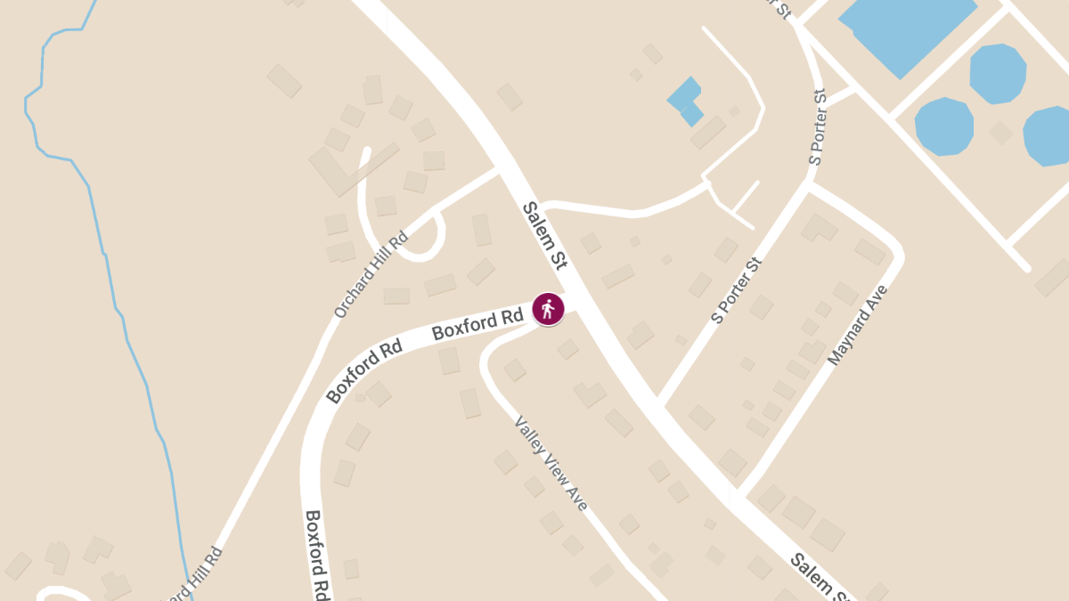 Pedestrian Injured in Crash at 22 Boxford Rd