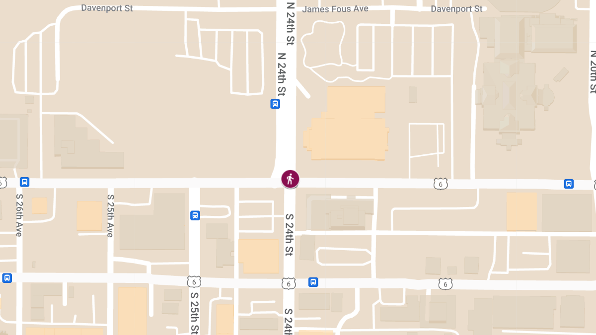 Pedestrian Injured in Crash at 24th and Dodge