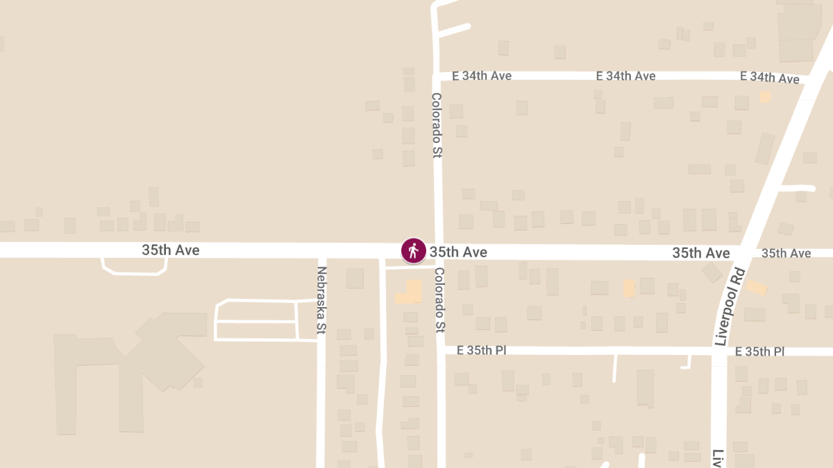 Pedestrian Injured in Crash at 35th Ave & N Colorado Blvd