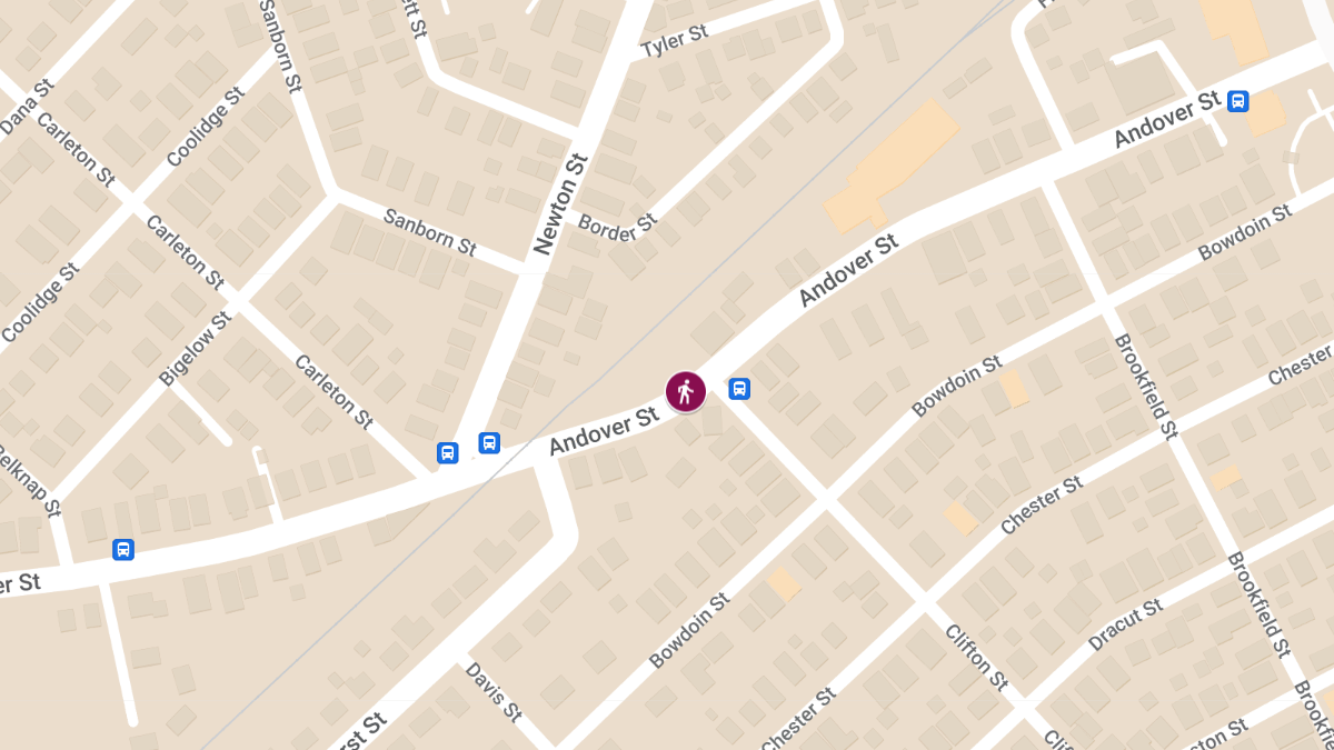 Pedestrian Injured in Crash at Andover St