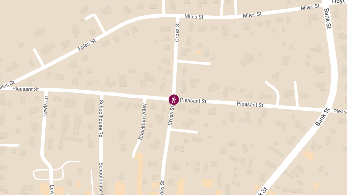 Pedestrian Injured in Crash at Pleasant St & Cross St