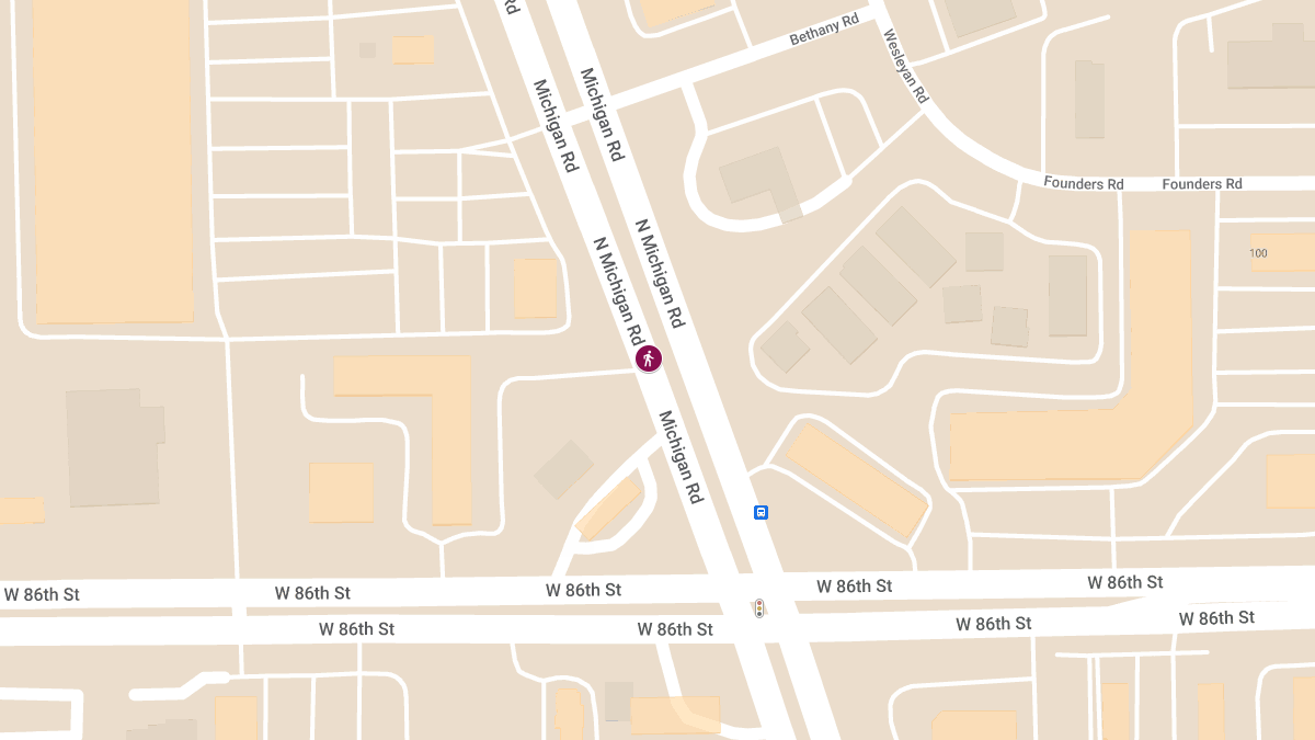 Pedestrian Injured in Hit-and-Run at 8640 Michigan Rd Near Steak and Shake