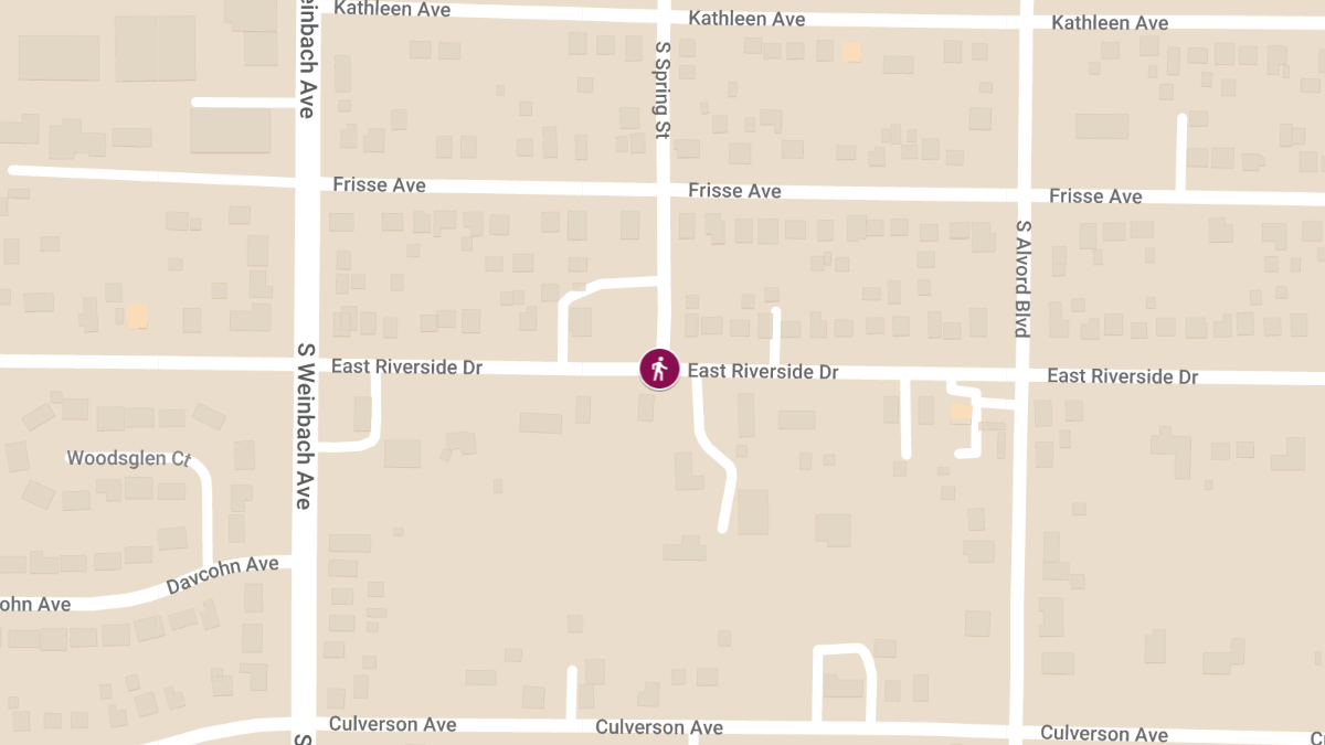 Pedestrian Injured in Vehicle Accident on E Riverside Dr