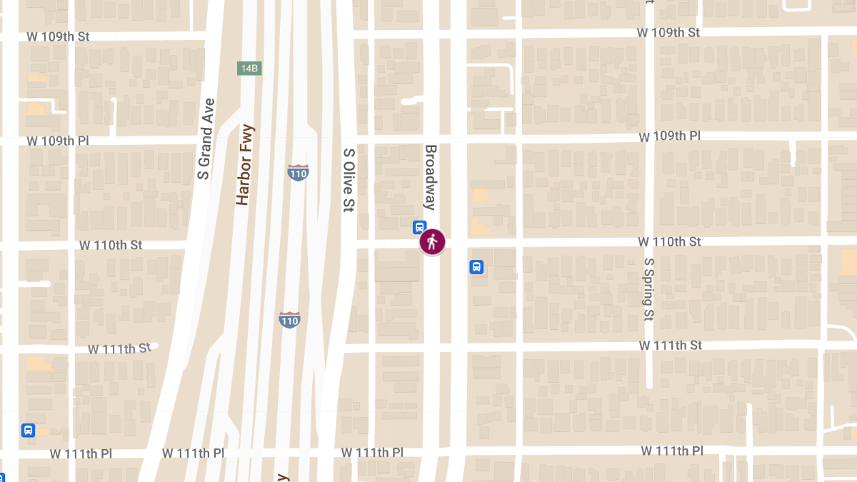 Pedestrian Injured in Vehicle Collision at W 110th St & S Broadway