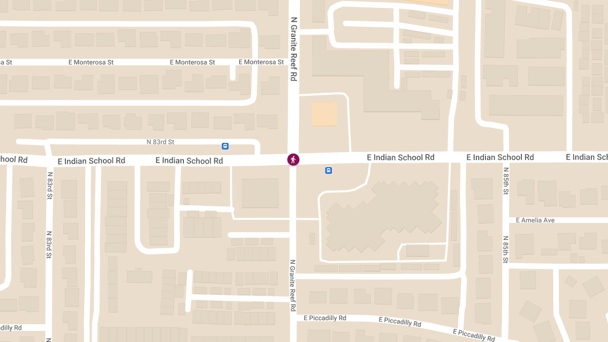 Pedestrian Involved Accident at Indian School Rd WB & Granite Reef Rd