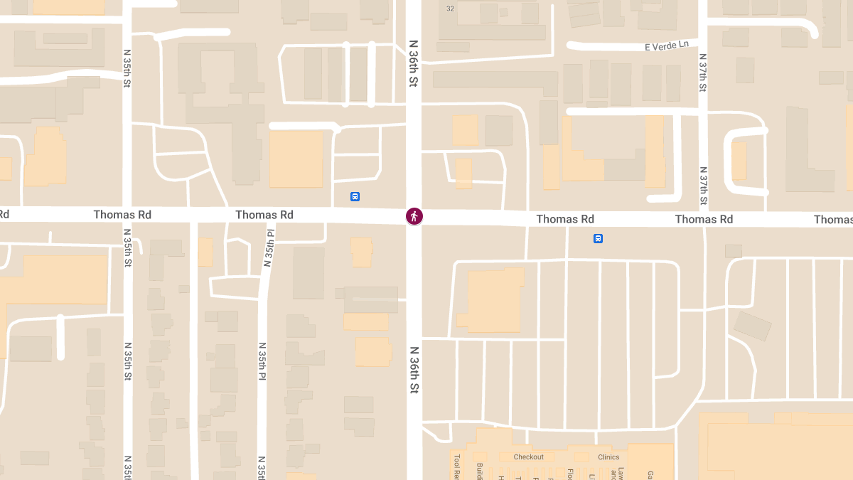 Pedestrian-Involved Accident on 36th St at Thomas Rd