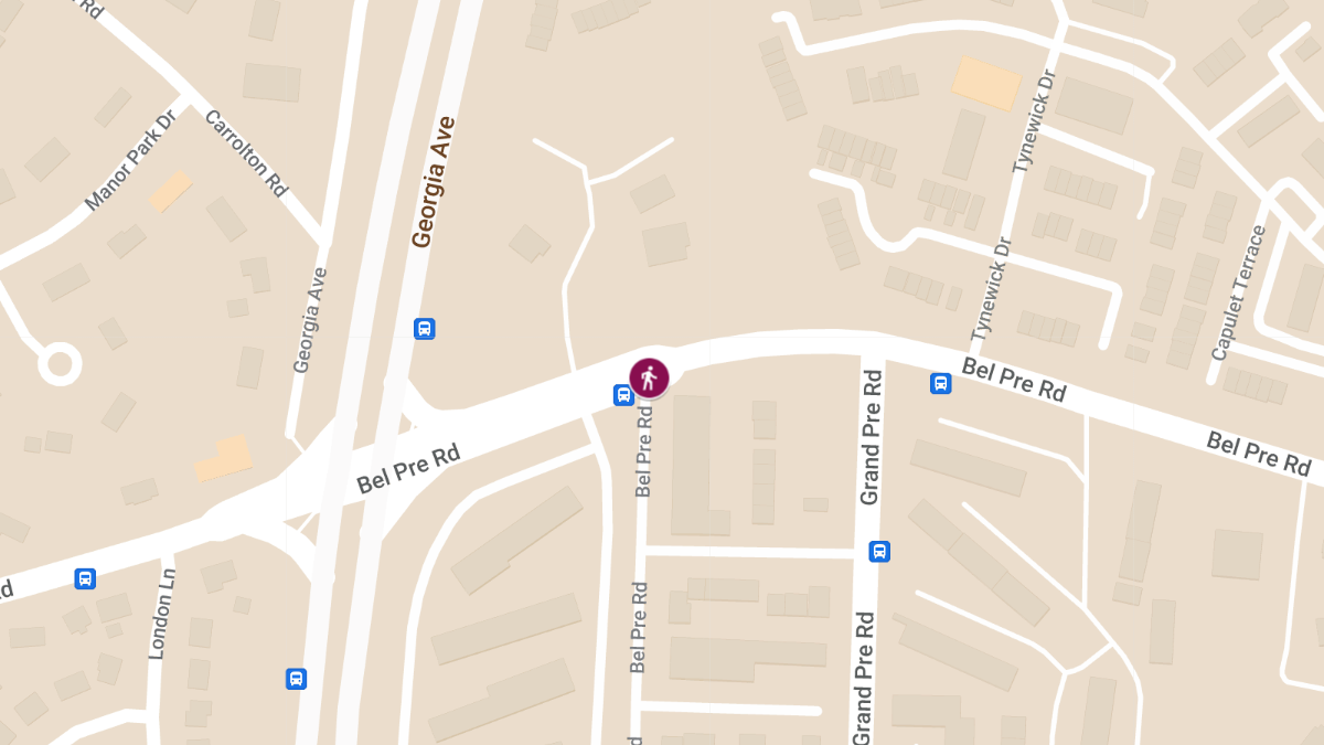Pedestrian-Involved Collision at Bel Pre Rd & Georgia Ave