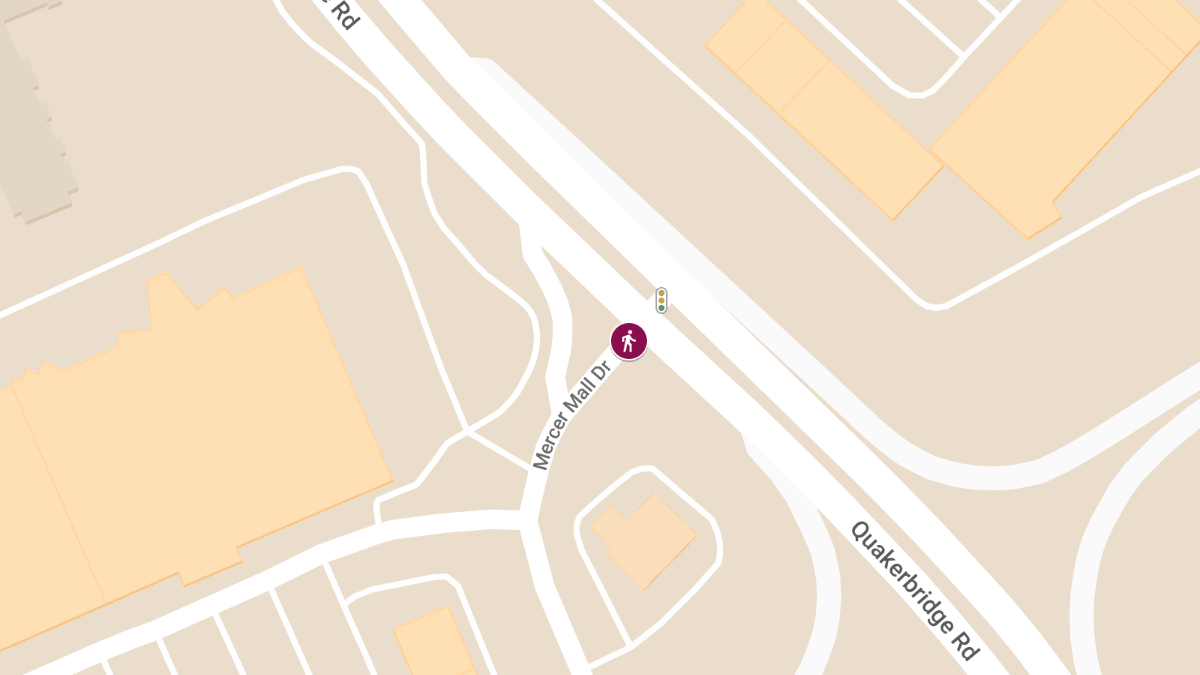 Pedestrian Seriously Injured in Crash Near Mercer Mall