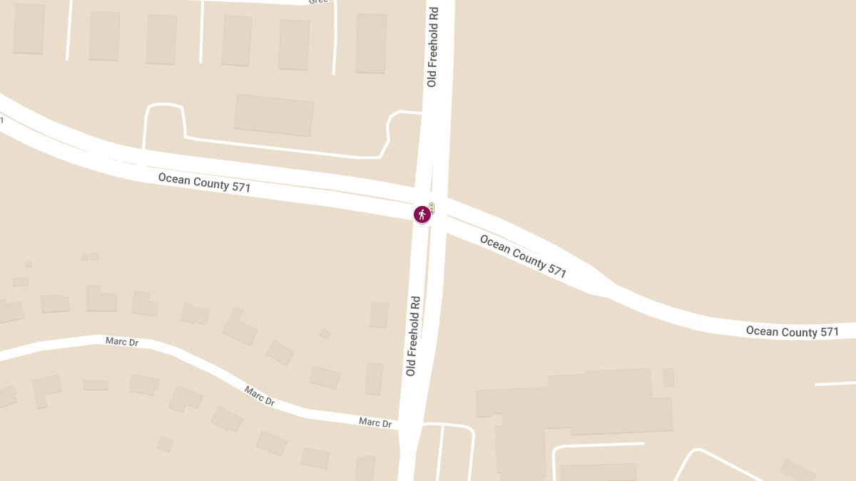 Pedestrian Struck and Injured at Old Freehold Rd and Bey Lea Rd