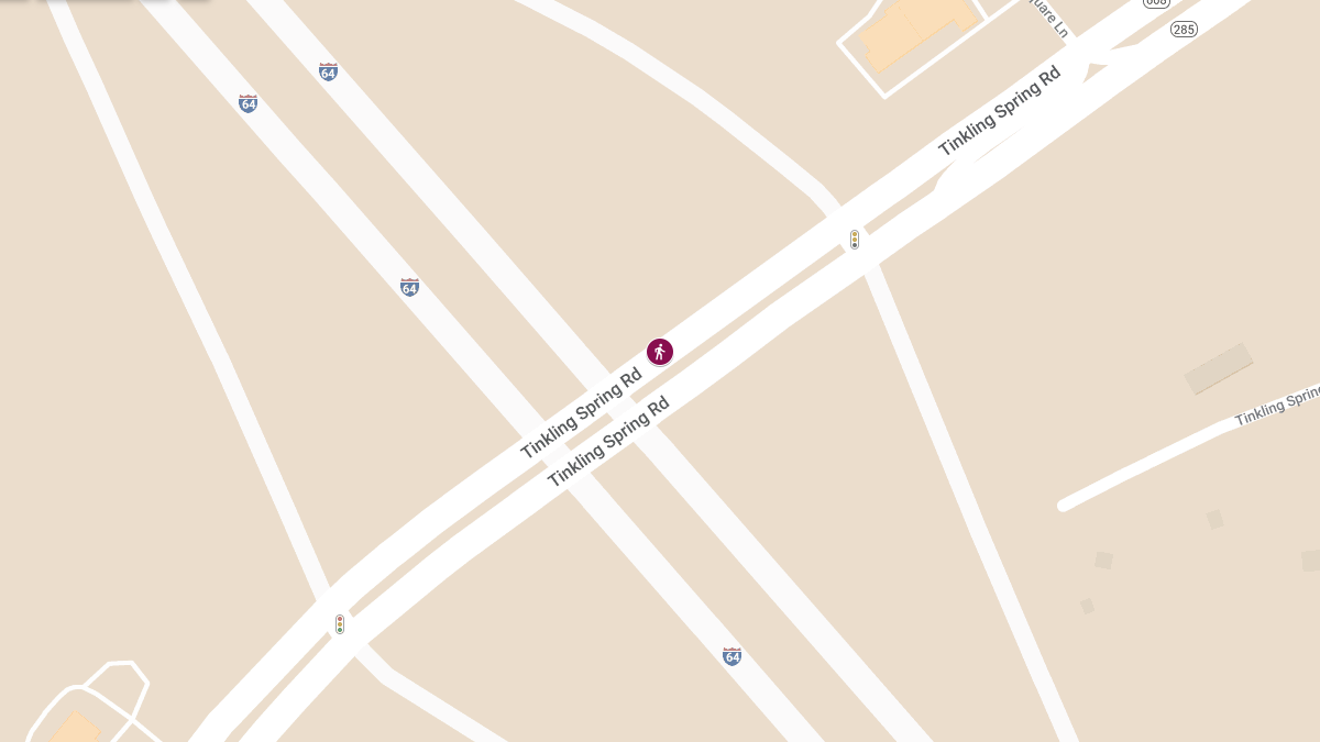 Pedestrian Struck and Injured by Vehicle on Tinkling Spring Rd