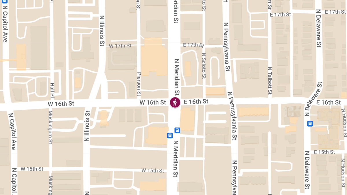 Pedestrian Struck at E 16th St & N Meridian St