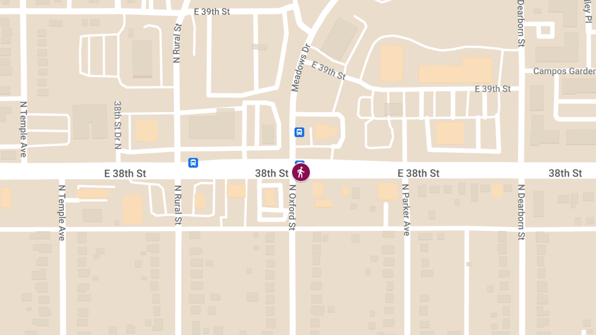 Pedestrian Struck at E 38th St & Meadows Dr