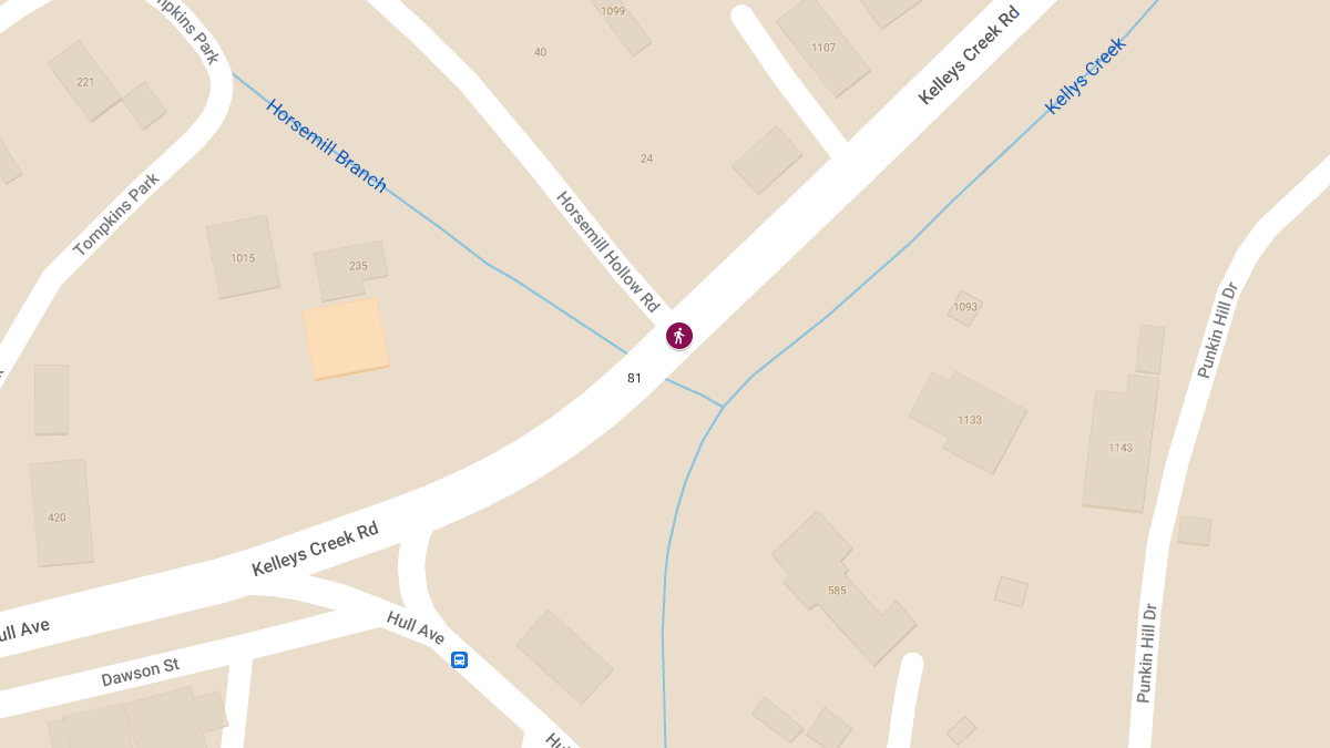 Pedestrian Struck at Kelleys Creek Rd & Horsemill Hollow Rd