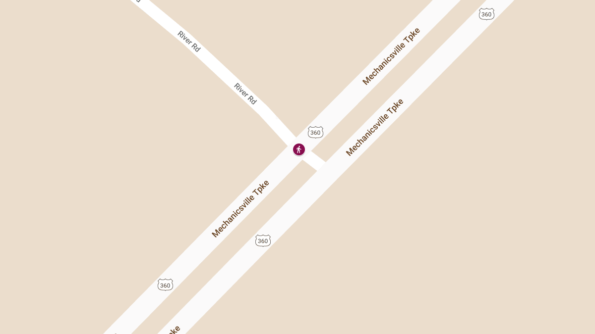 Pedestrian Struck at Mechanicsville Tpke & River Rd