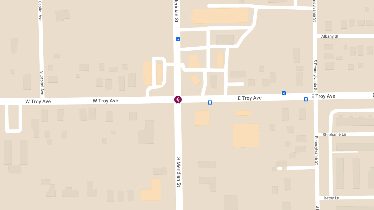 Pedestrian Struck at S Meridian St & E Troy Ave