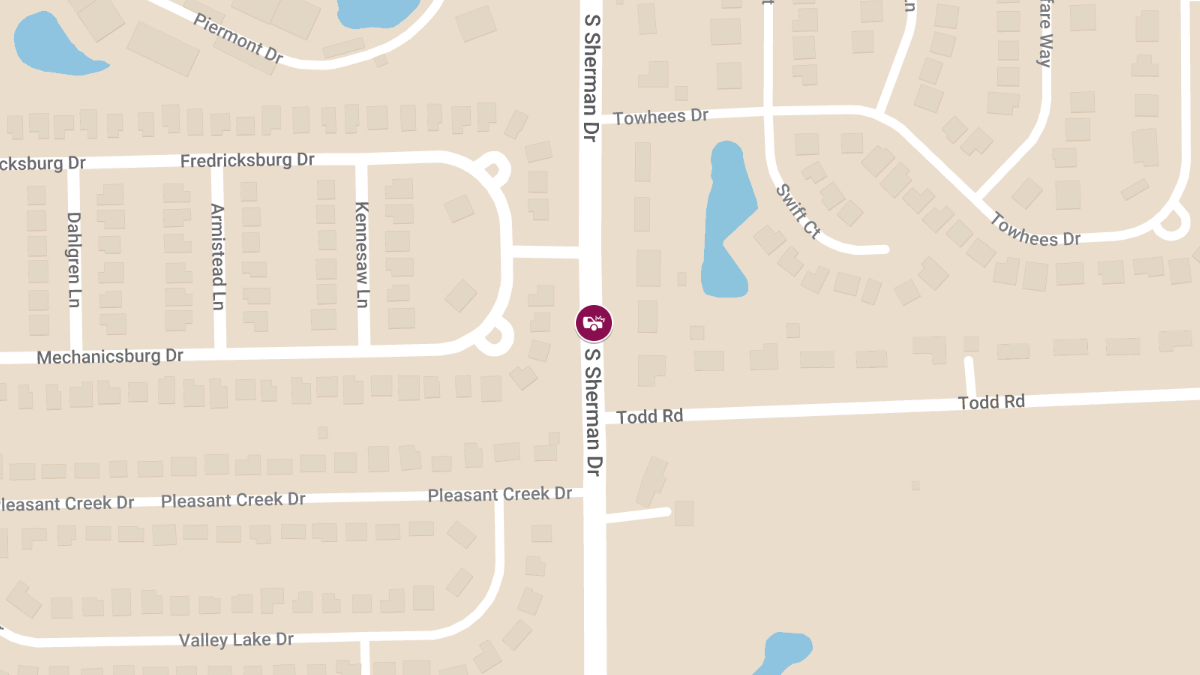 Pedestrian Struck at Todd Rd & S Sherman Dr