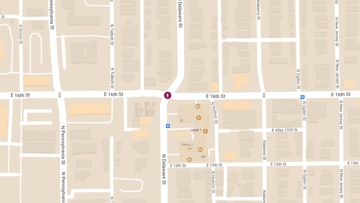 Pedestrian Struck by Vehicle at E 16th St & N Delaware St