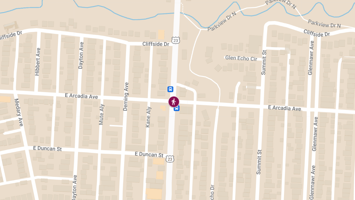 Pedestrian Struck by Vehicle at Indianola Ave and E Arcadia Ave