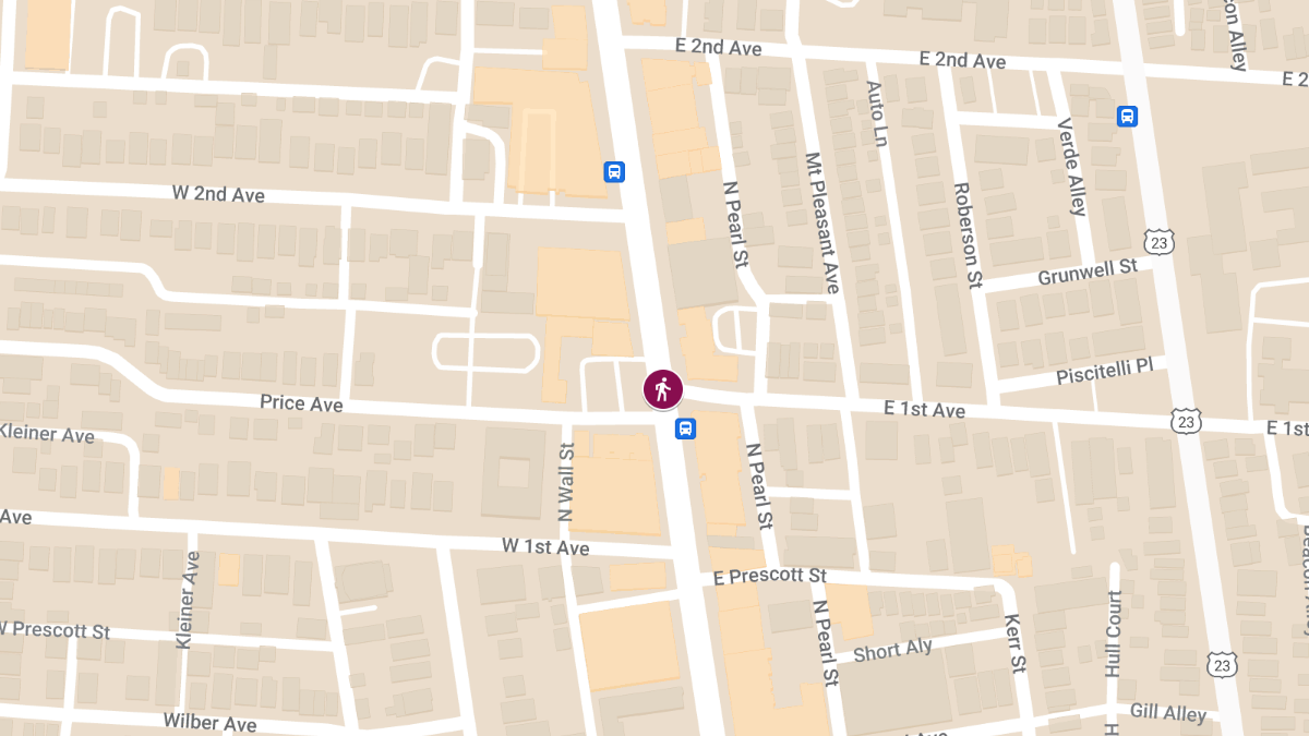 Pedestrian Struck by Vehicle at N High St and E 1st Ave