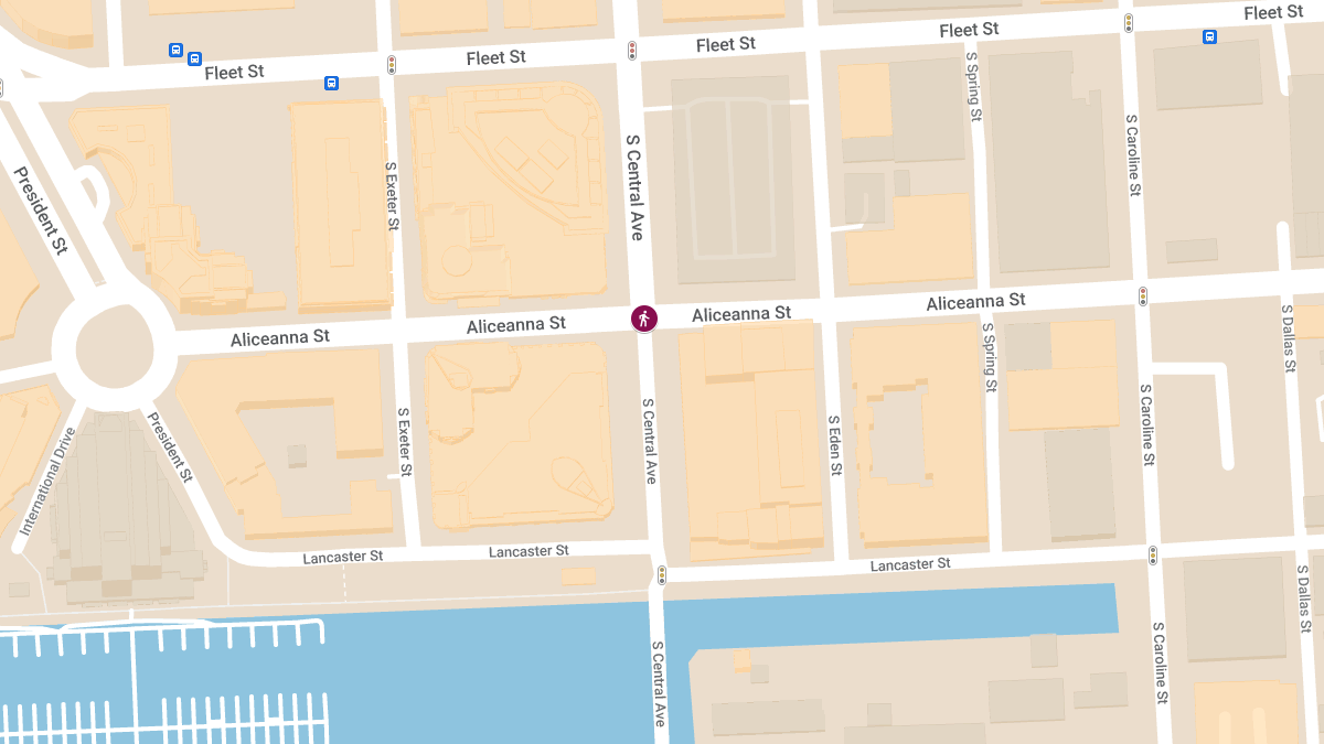 Pedestrian Struck in Car Crash at Aliceanna St & S Central Ave