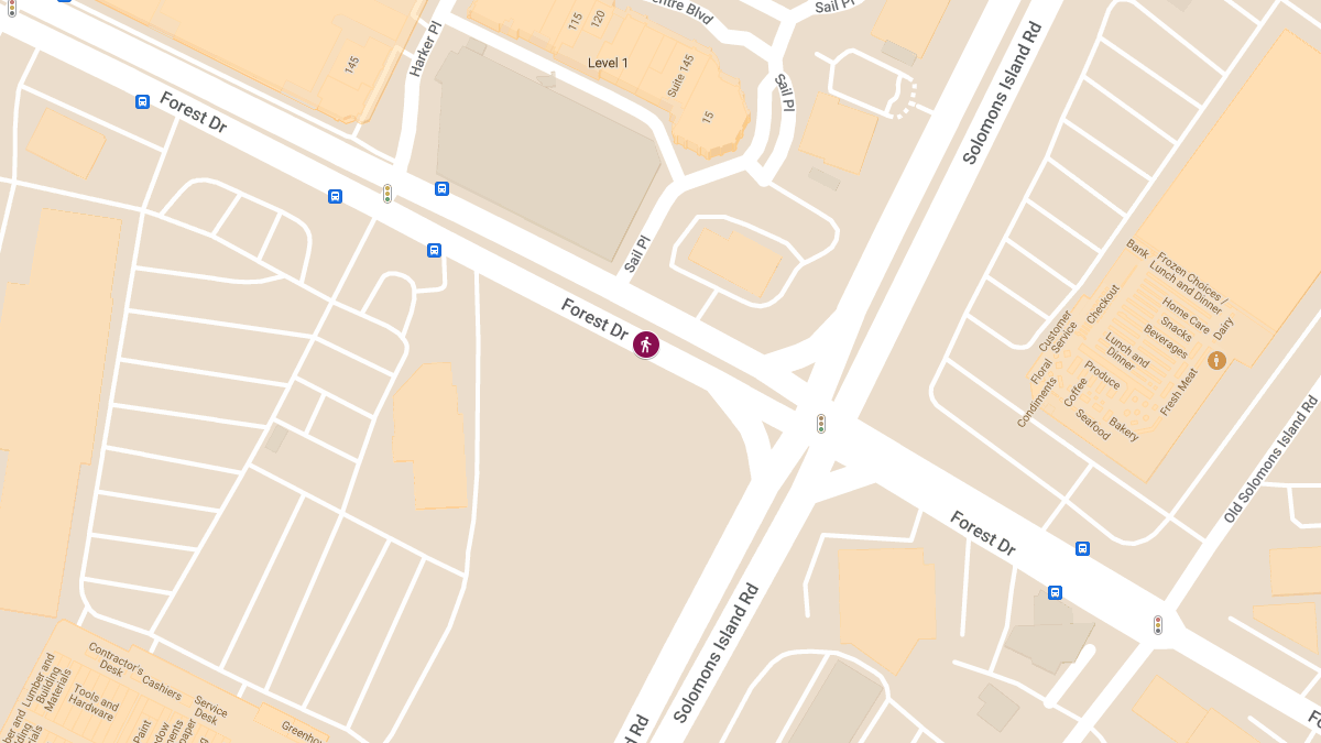 Pedestrian Struck in Vehicle Collision on Forest Dr near Bank of America