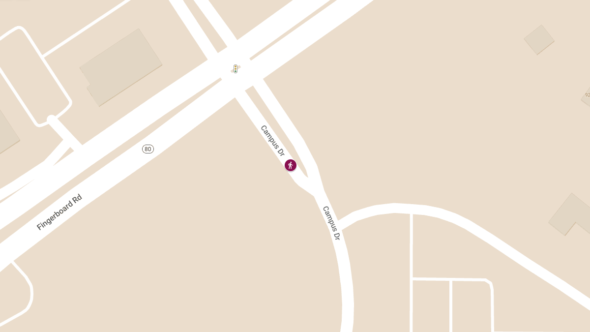 Pedestrian Struck on Campus Dr near Fingerboard Rd