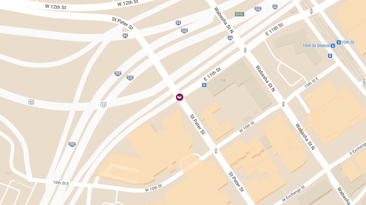 Person Injured in Vehicle Crash at 11th St E & Saint Peter St