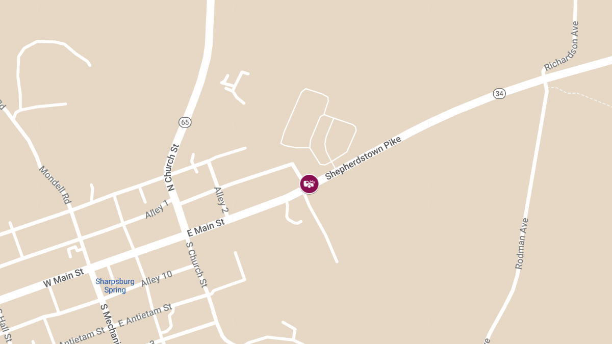 Personal Injury Collision on Shepherdstown Pike near C&O Canal Visitor Center