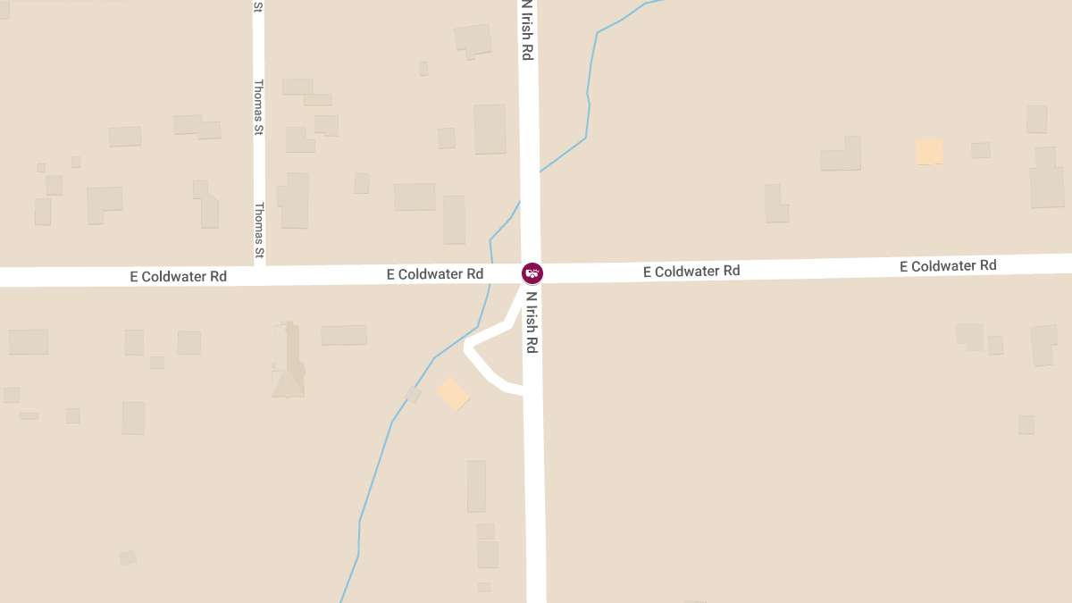 Personal Injury Vehicle Accident at E Coldwater Rd & N Irish Rd
