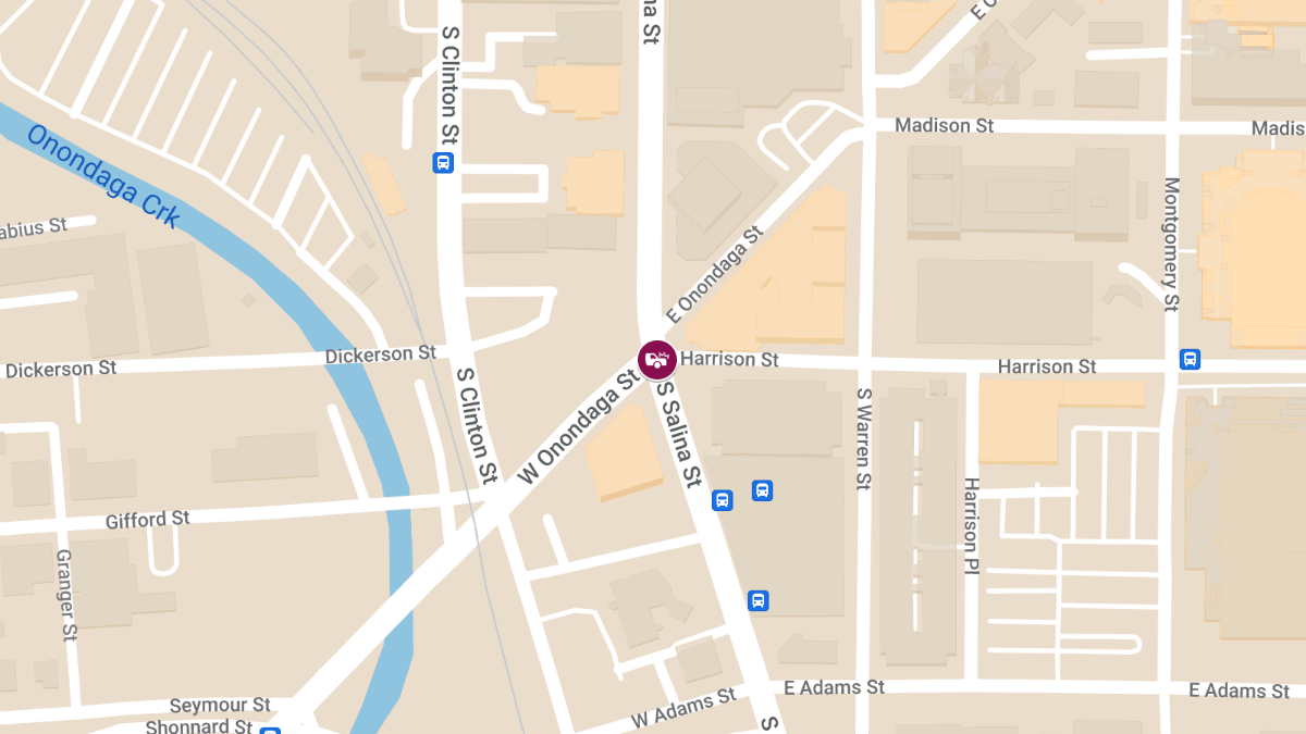 Possible Injury Accident on S Salina St NB SB at Harrison St W Onondaga St