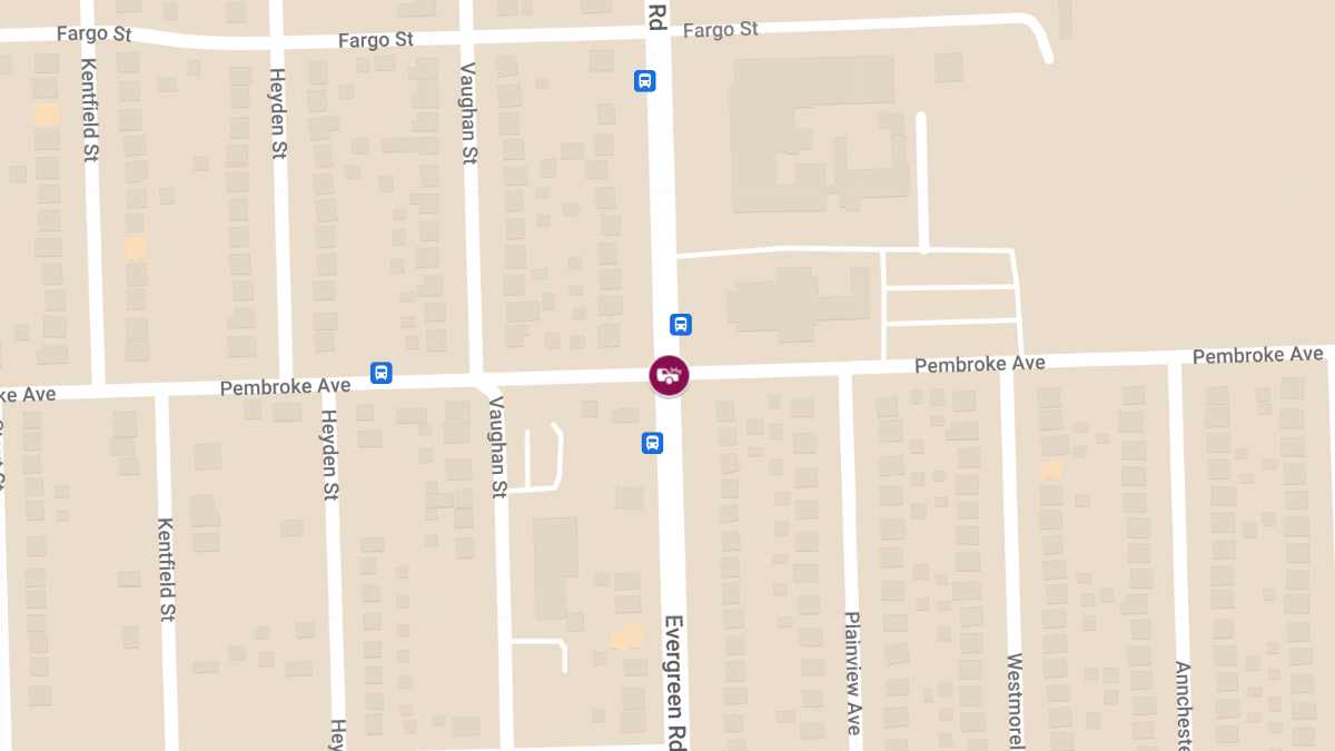 Priority Collision with Injuries at Pembroke Ave & Evergreen Rd