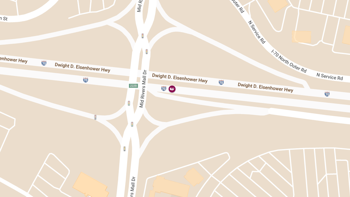 Rear-End Collision With Injury at WB I-70 East of Mid Rivers Mall Dr