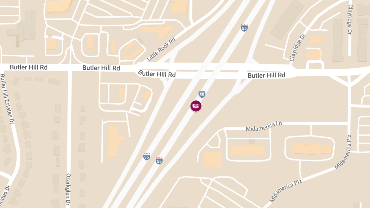 Rear-End Collision at Interstate 55 South of Butler Hill Road