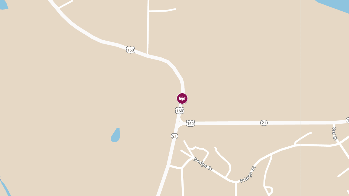 Rear-End Collision on US 160 North of Branson West