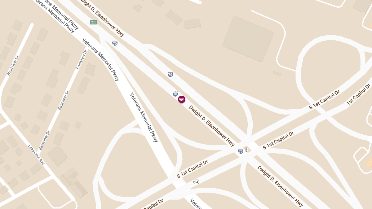 Rear-End Collision on WB I-70 Near First Capitol