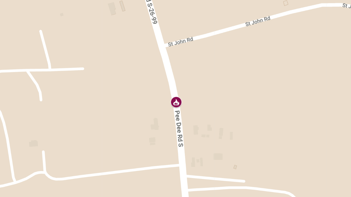 Residential Fire on Pee Dee Rd South Near Saint John Rd Causes Injuries