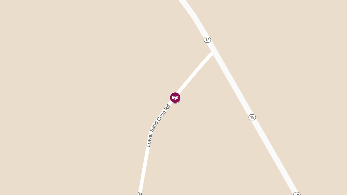 Rollover Crash with Injuries in Lower Sand Cove Area