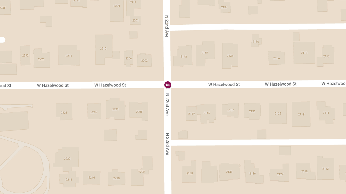 Rollover With Injuries at N 22nd Ave & W Hazelwood St