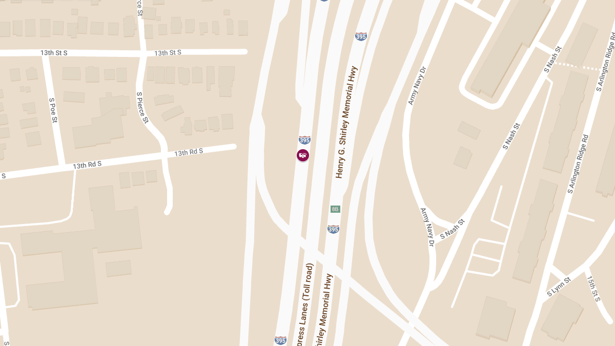 Serious Crash with Injuries on I-395 Near Pentagon City