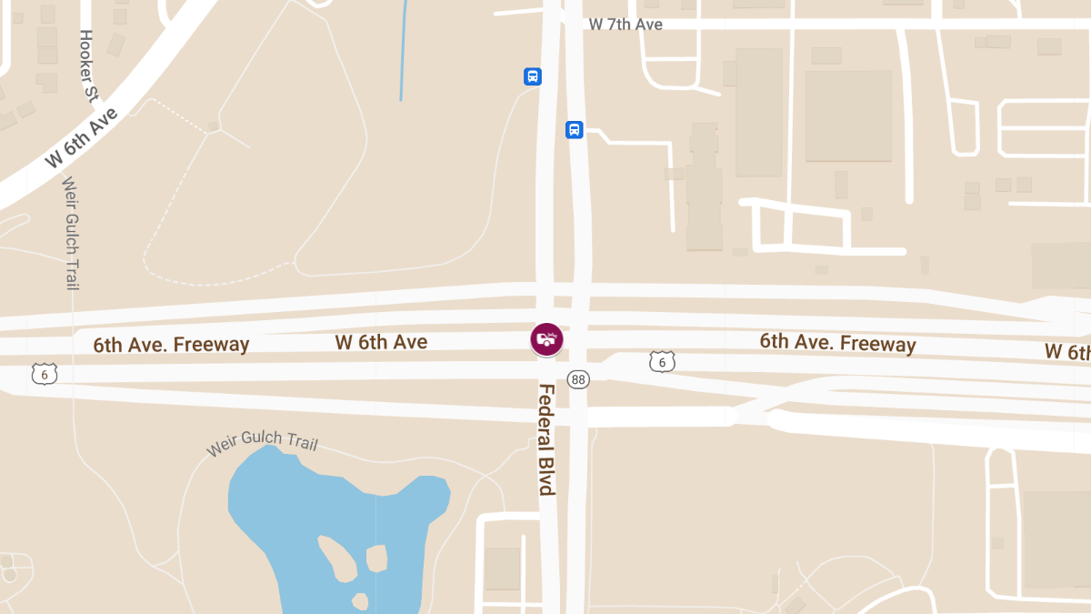 Serious Injury Crash at N Federal Blvd and W 6th Ave