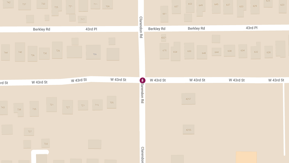 Serious Pedestrian Collision at W 43rd St & Clarendon Rd