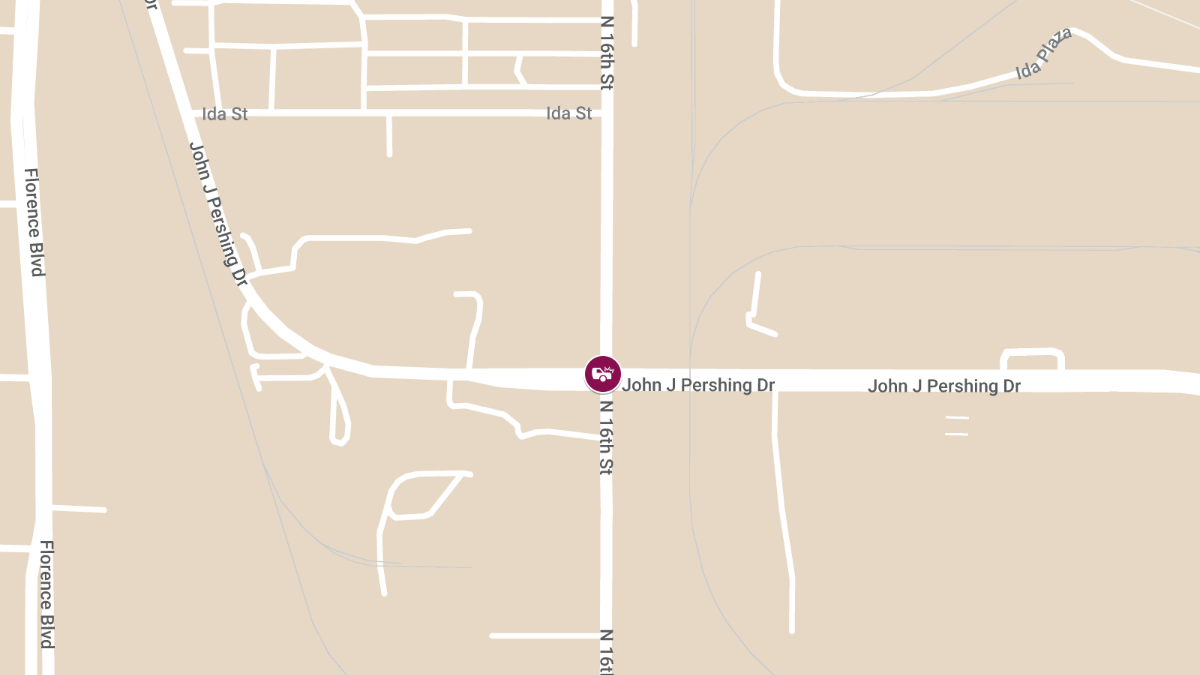 Serious Semi vs. Car Crash at 16th St & John J Pershing Dr