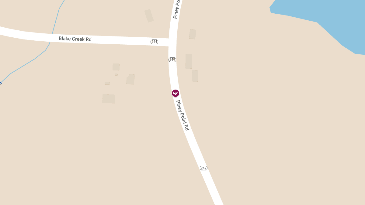 Serious Two-Vehicle Crash on Piney Point Rd near Blake Creek Rd