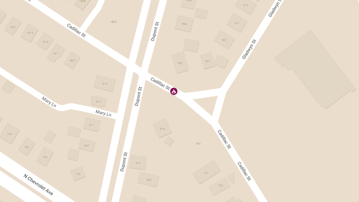 Structure Fire With Entrapment Reported at 733 Cadillac St