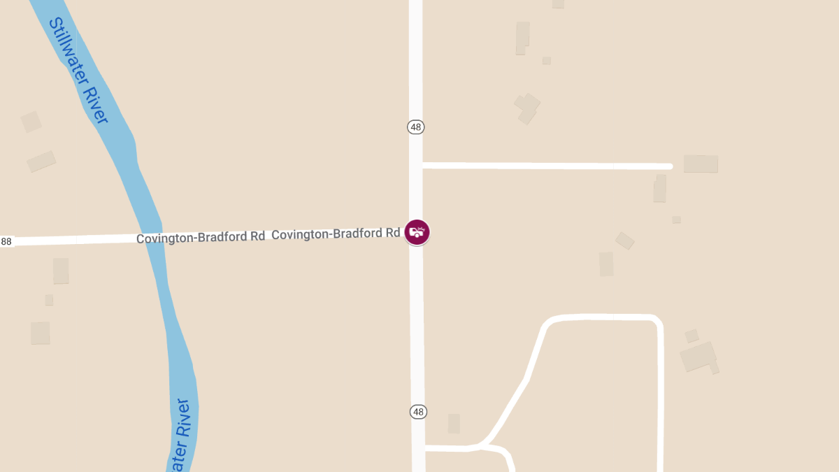 Three Hospitalized After Crash at Covington-Bradford Rd and N State Route 48